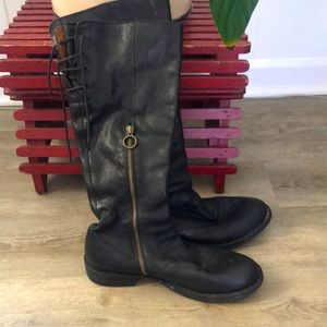Fiorentini + Baker black leather boots Sz 38